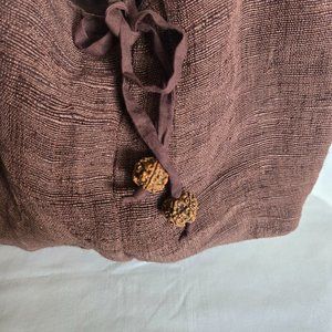 Hand-Made Brown Cloth Pocketbook from Napal  NWT